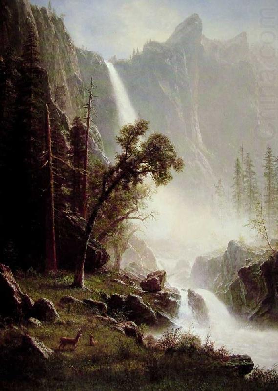 Bridal Veil Falls, Yosemite, Albert Bierstadt